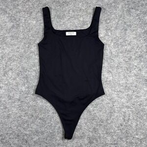 Babaton Bodysuit‎ Women Small Black Excellent Square Neck Sleeveless Thong